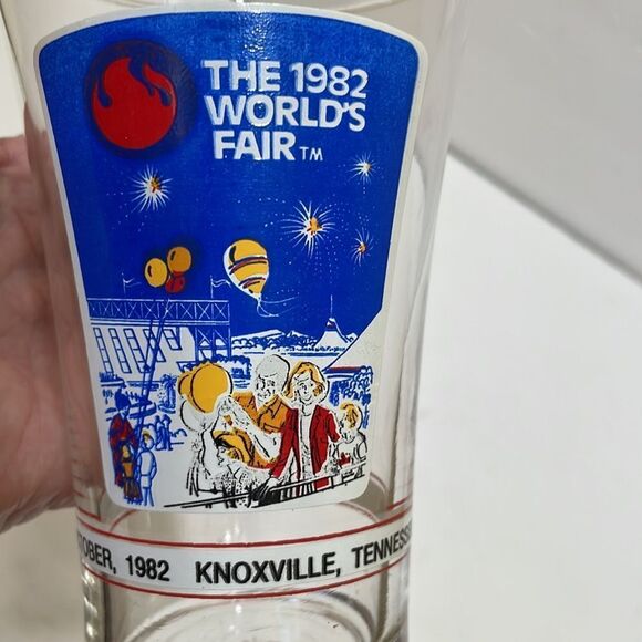 VINTAGE 1982 WORLDS FAIR MCDONALDS/COCA COLA GLASS - Picture 7 of 7